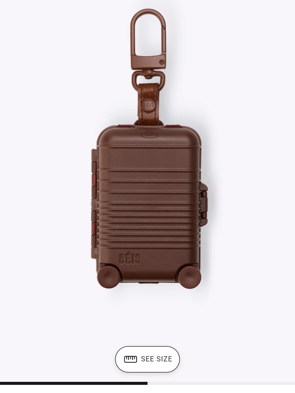 BEIS Chocolate Brown Mini Luggage Key Clip